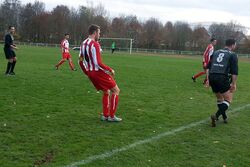 Kapitän Marius Schulz beim Spiel in Gustavsburg