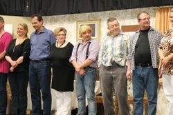 Das Ensemble vom Theater in de Tornhall nach ihrem Stück 2016