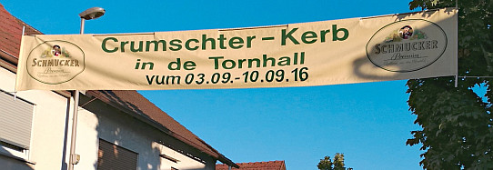 Banner: Crumschter Kerb in de Tornhall 2016